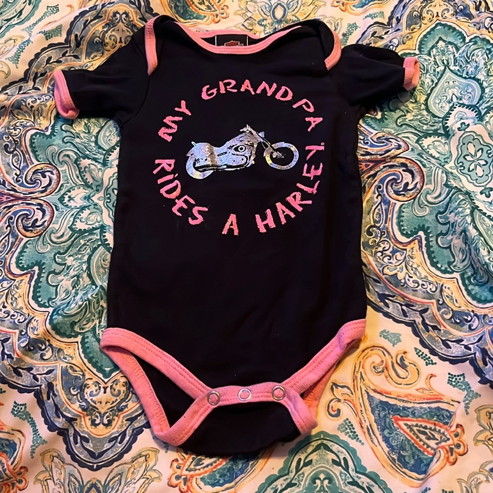Harley Davidson baby onesie